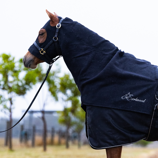 Earlwood Hood - FLEECE - Black/Silver