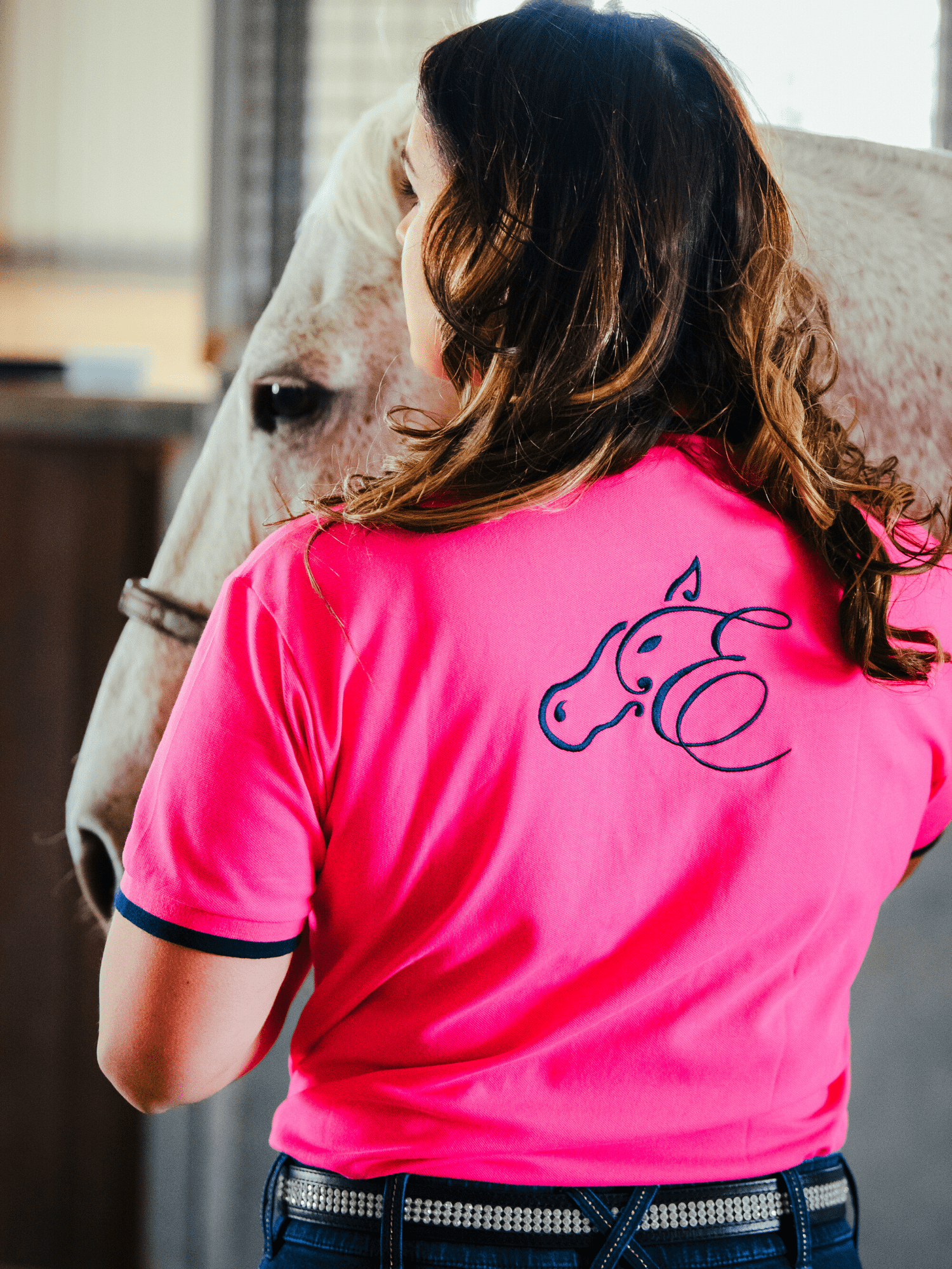 Earlwood Polo Shirt Ladies Pink or Black Earlwood Equine