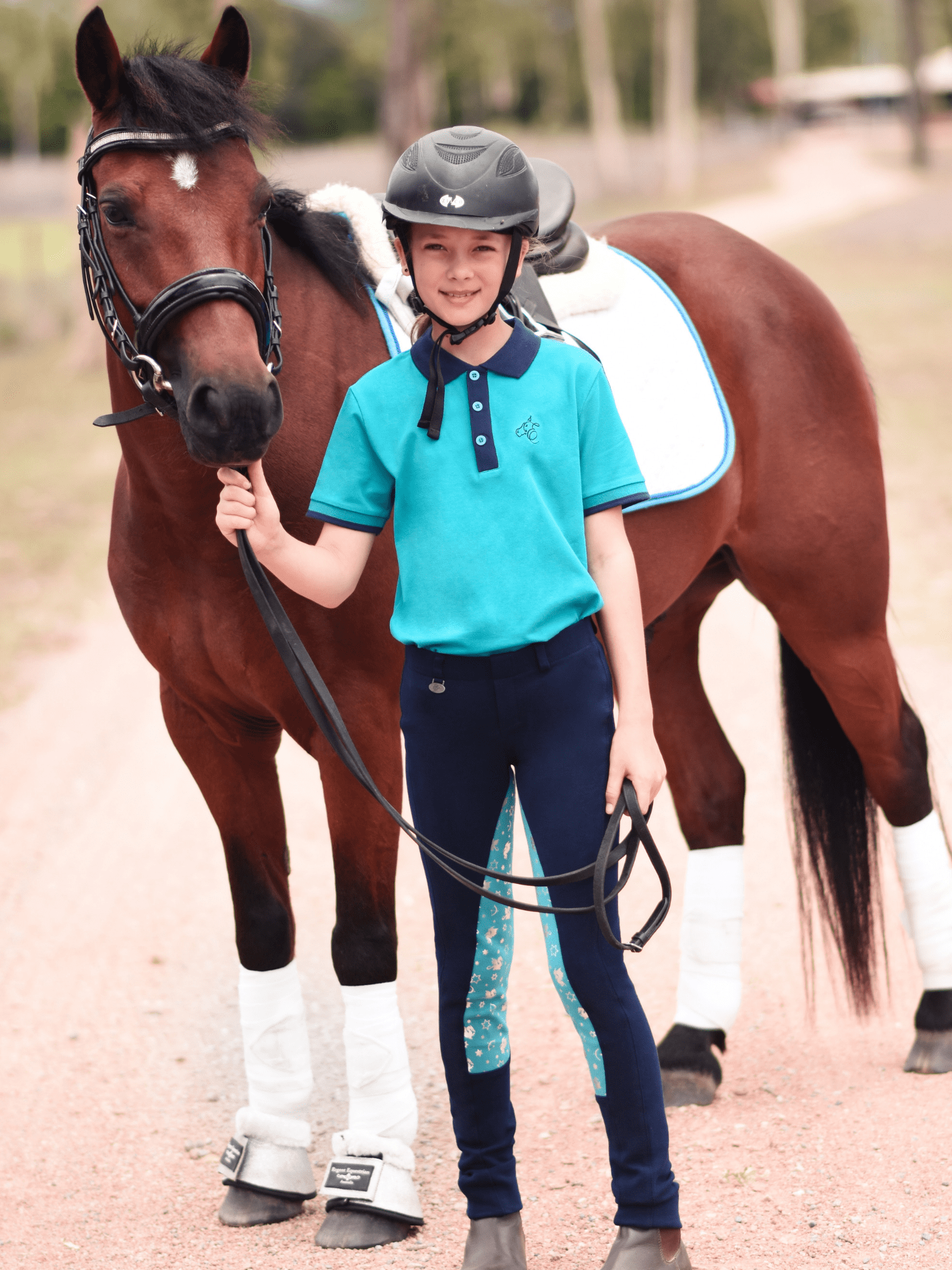 Children Earlwood Polo Shirt Turquoise